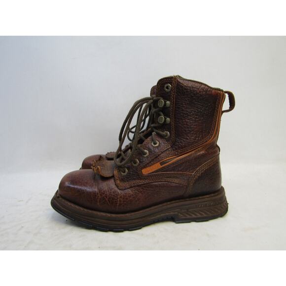 Cody James Mens Size 8 EE Wide Width Brown Leather Lace Up Kilt Western Boots main image 5